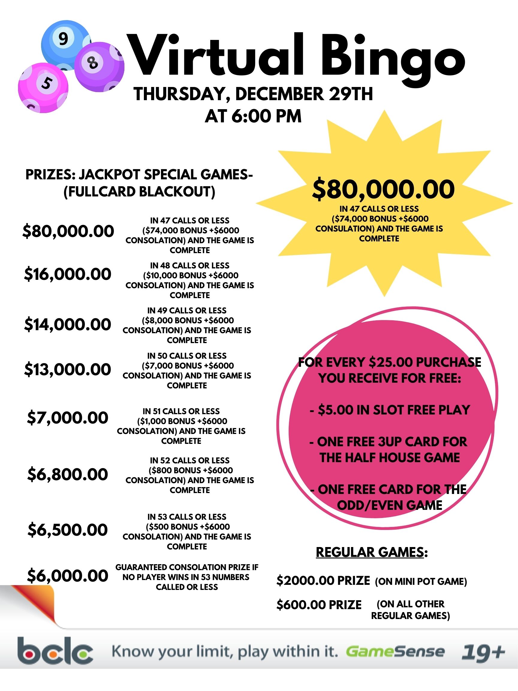 Virtual Bingo - Treasure Cove Casino